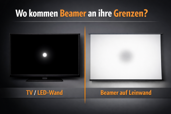 Wo kommen Beamer an ihre Grenzen? – Physik statt Lumen-Wettrennen - Wo Beamer an ihre Grenzen kommen – Warum Helligkeit allein nicht reicht