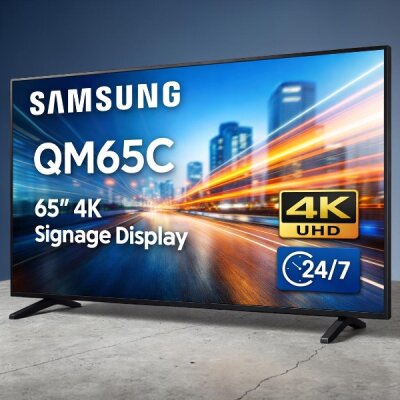 Samsung QM65C mieten – Professionelles 65 Zoll 4K Display für Events - Samsung QM65C mieten – 65 Zoll 4K Display für Events